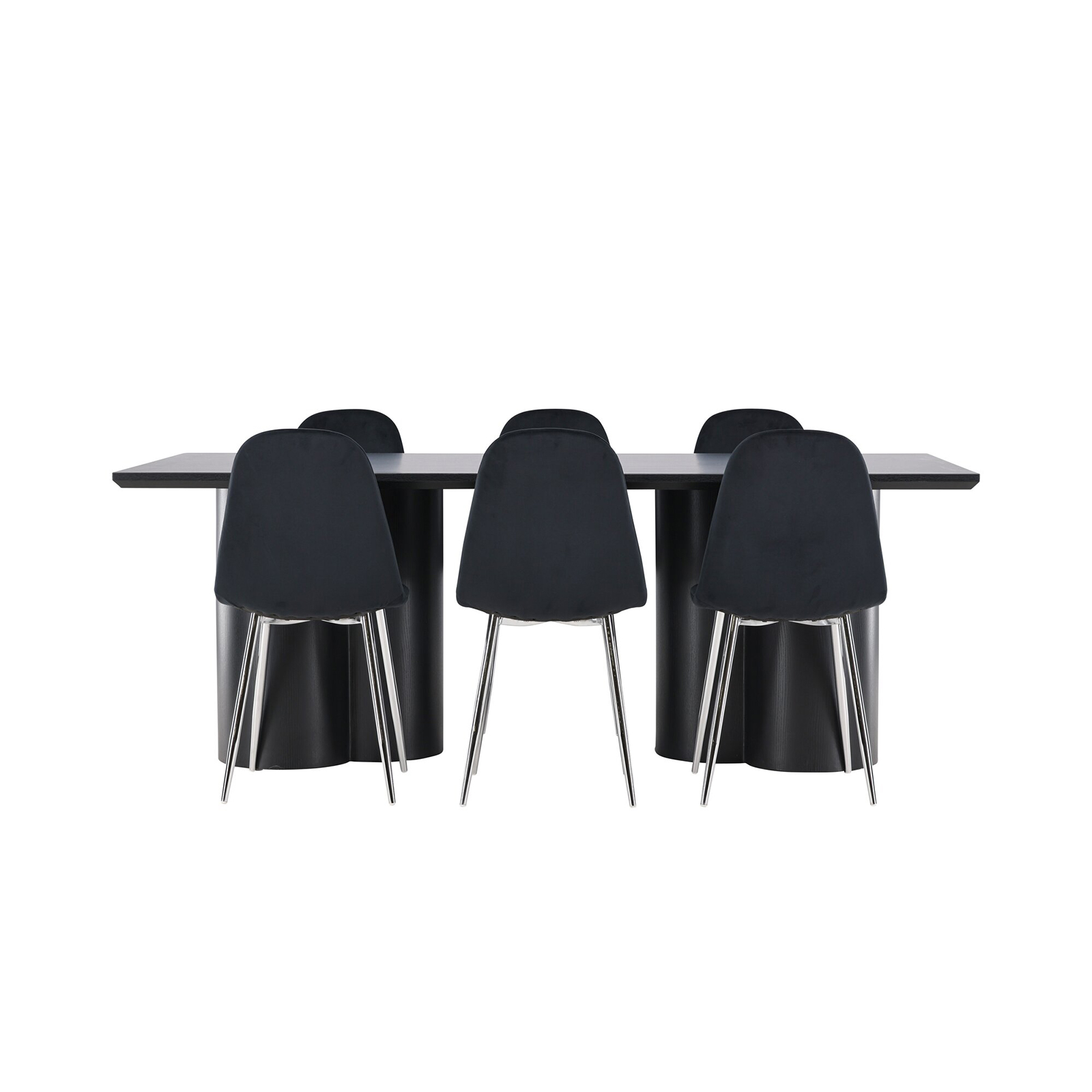 Spisegruppe Venture Home Olivia 210 med 6 stk Polar Stoler Fløyel
