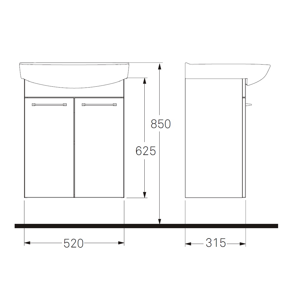 Servantskap Ifö Spira 570 mm