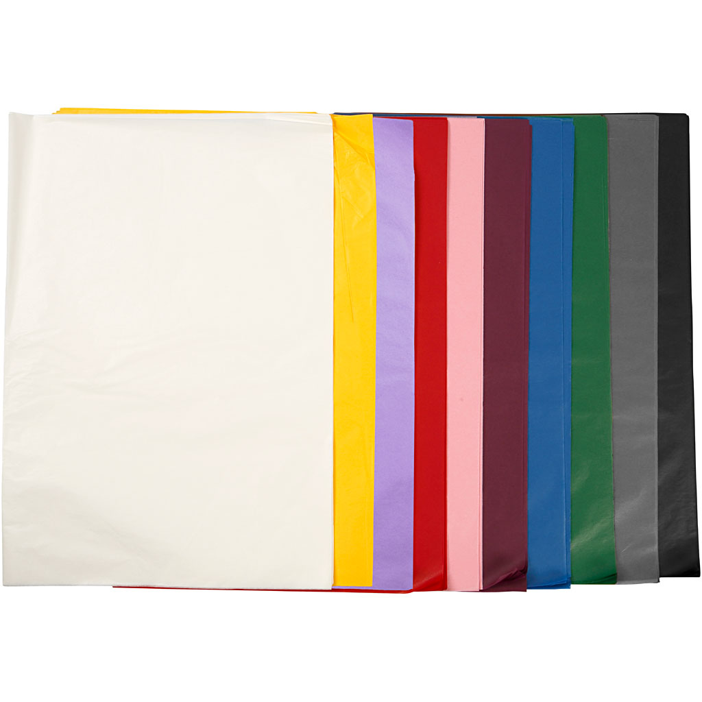 Silkepapir Creativ Company 50x70 cm Ass Farger 1 Pk