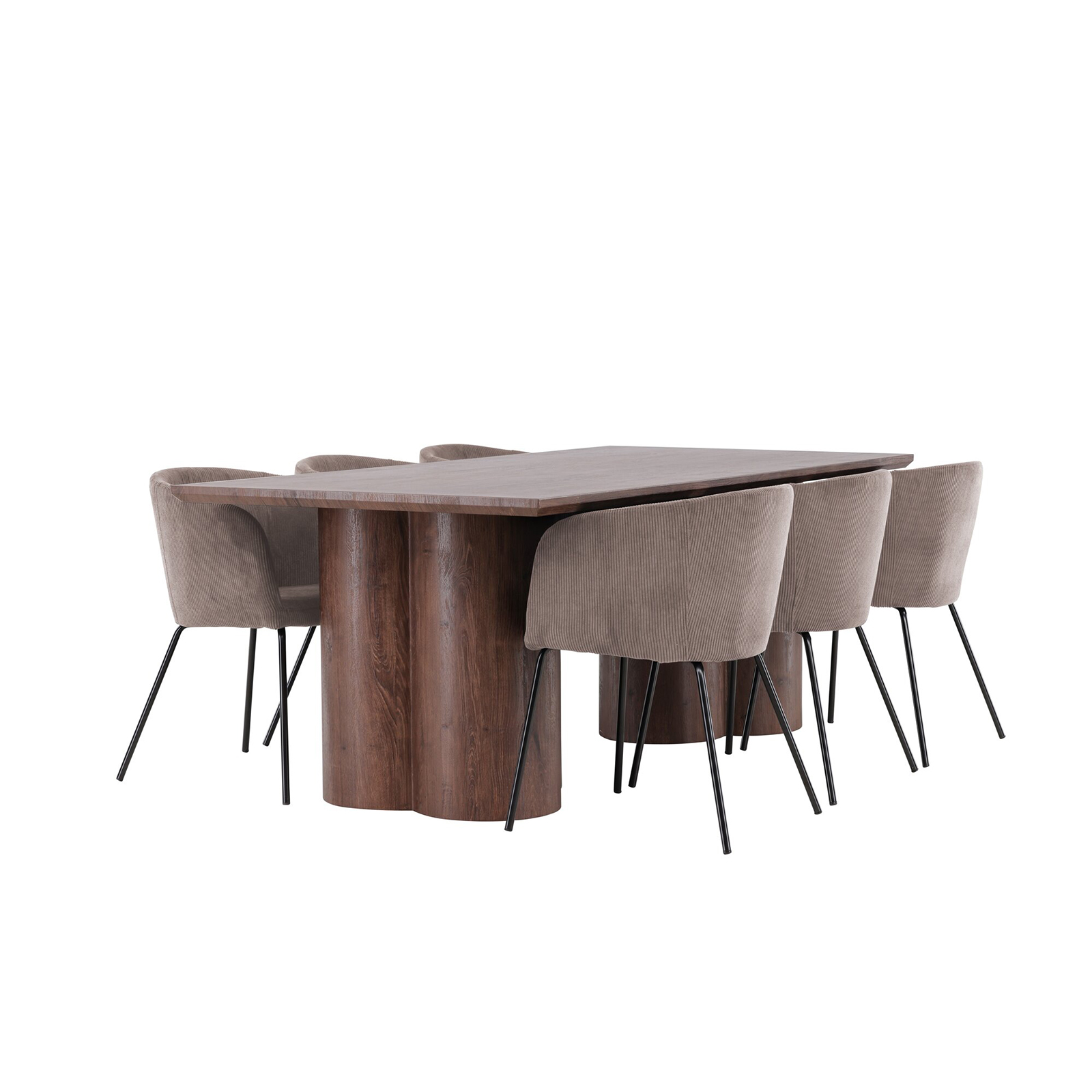Spisegruppe Venture Home Olivia 210 med 6 stk Berit Stoler