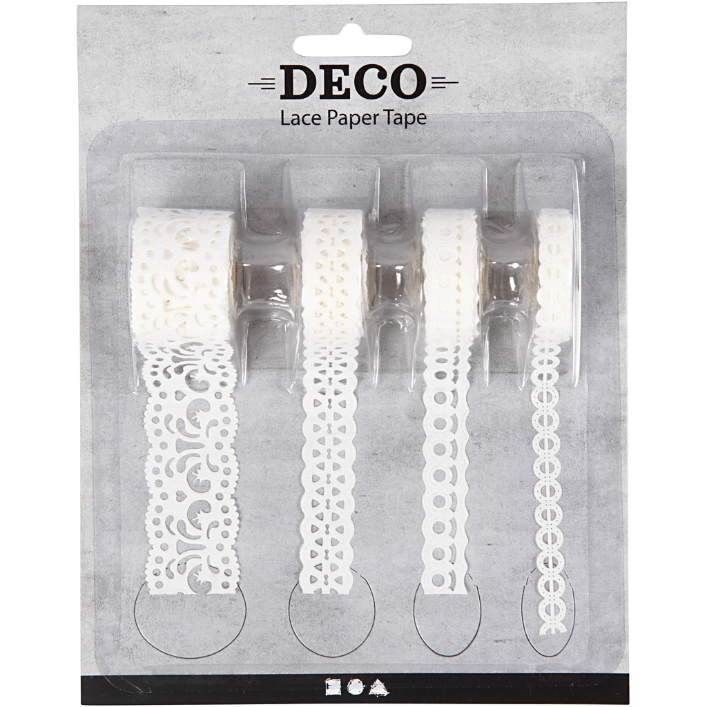 Papirblonder Creativ Company Hvit B8-23 mm 4x2 m/1 Pk