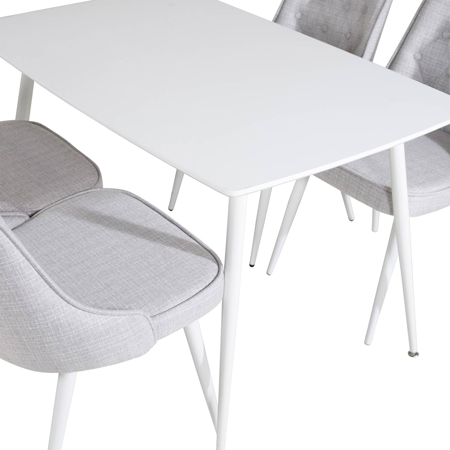 Spisegruppe Venture Home Pobbie med 4 Vera Stoler Polyester