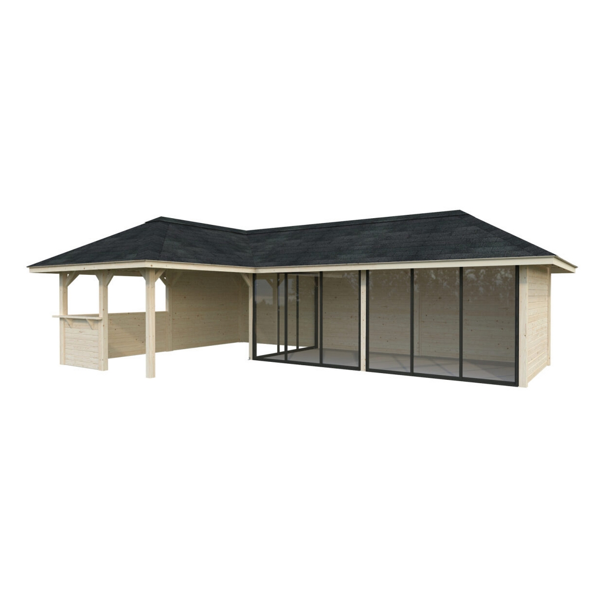 Hagestue Palmako Bianca 33,2 m2 Sett 220 Slide
