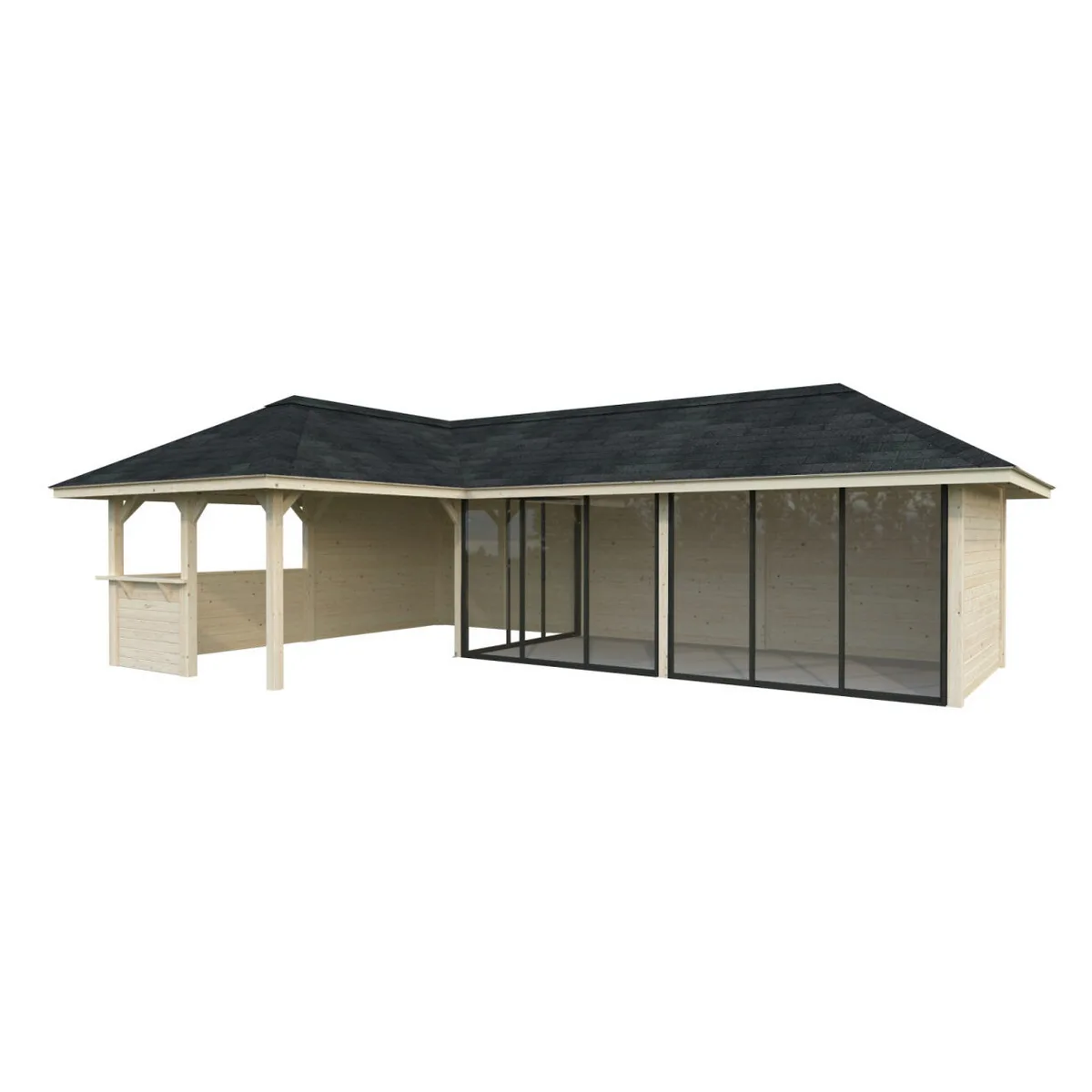 Hagestue Palmako Bianca 33,2 m2 Sett 220 Slide