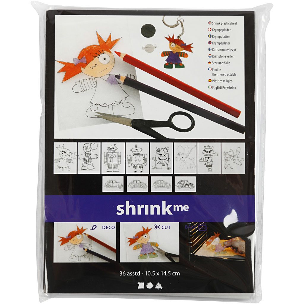 Krympeplast Creativ Company med motiv Matt Transparent 10,5x14,5 cm 36 ark/1 Pk