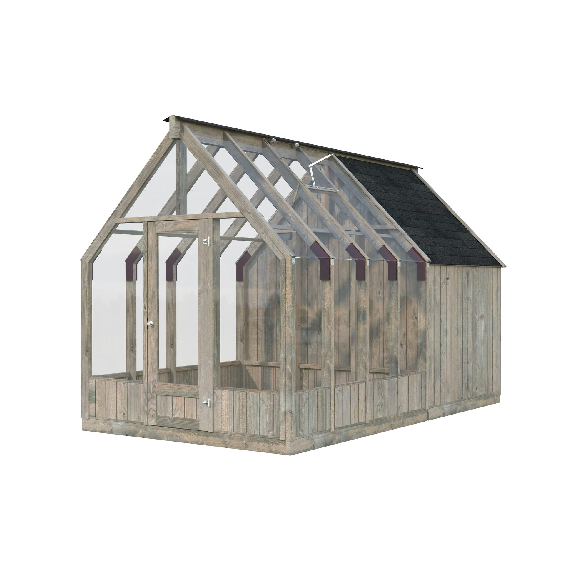 Drivhus Palmako Emilia 10,2 m² (inv. 5,4+4,0 m²)