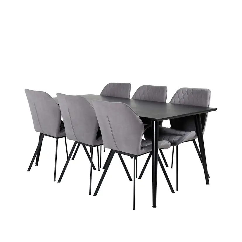 Spisegruppe Venture Home Dipp med 6 Gemma Stoler