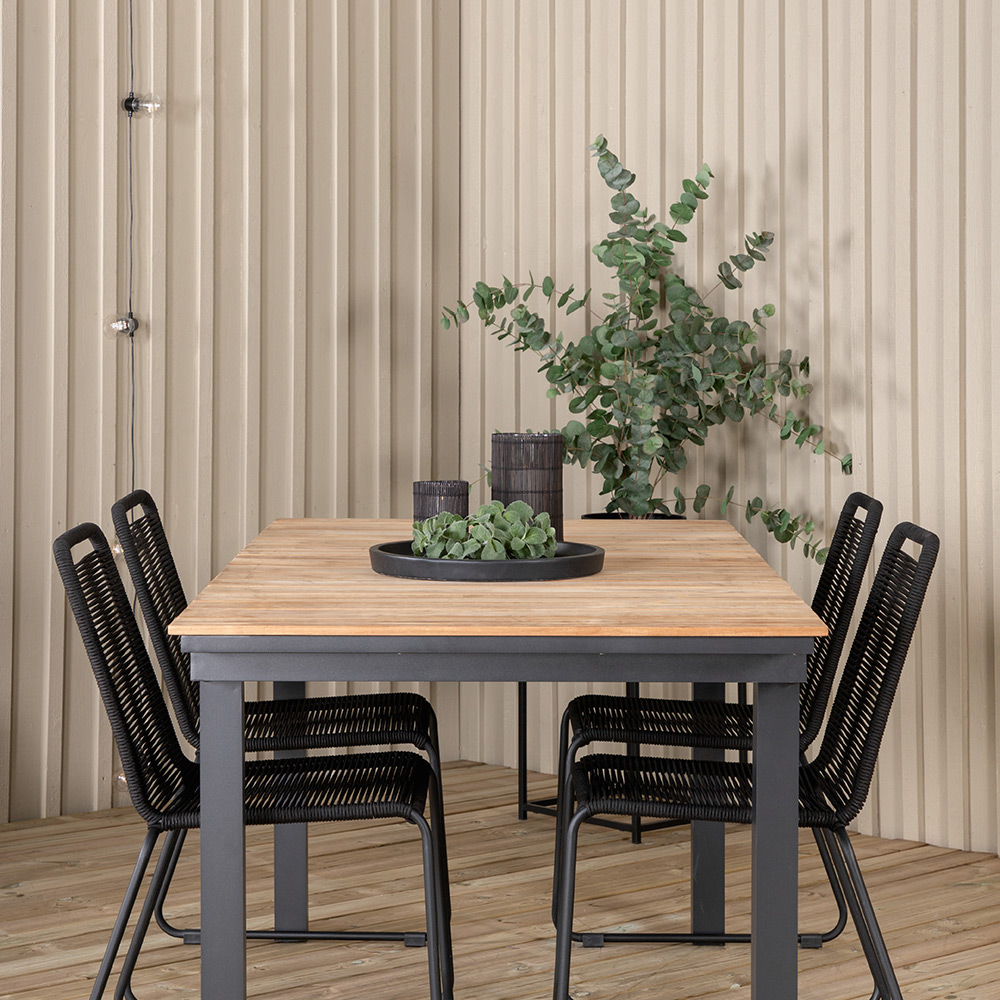 Spisegruppe Venture Home Mendi med 4 Levi Stoler