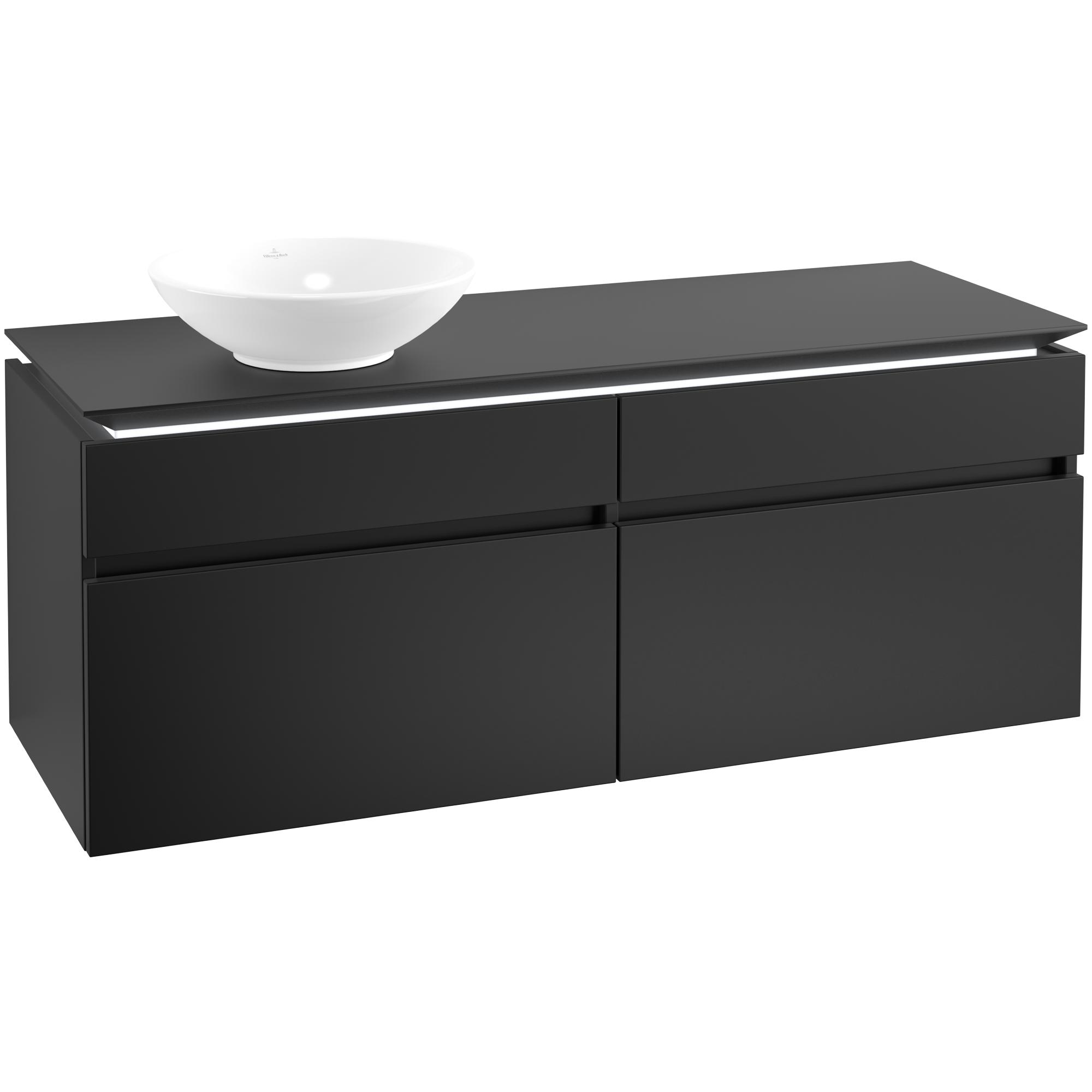Tvättställsskåp Villeroy & Boch Legato 1400 med 4 Lådor för Ocentrerat Ytmonterat Tvättställ | badrum - badrumsmobler - tvattstallsskap-och-kommod | KakelKungen