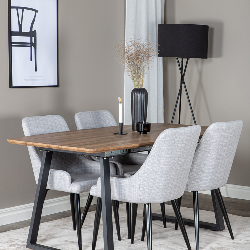 Spisegruppe Venture Home Ina med 4 Plake Stoler