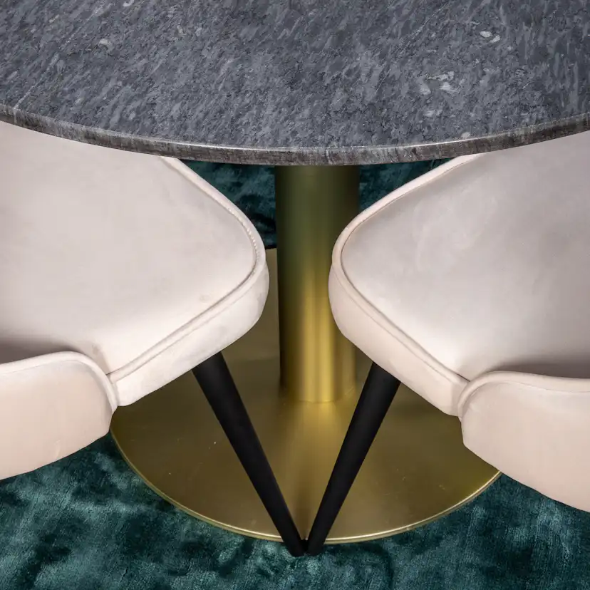 Spisegruppe Venture Home Estelle med 4 Vera Stoler Fløyel