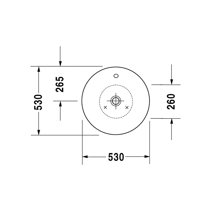 Tvättställ Duravit Starck 1 Bredd: 530 Mm Bredd: 530 Mm