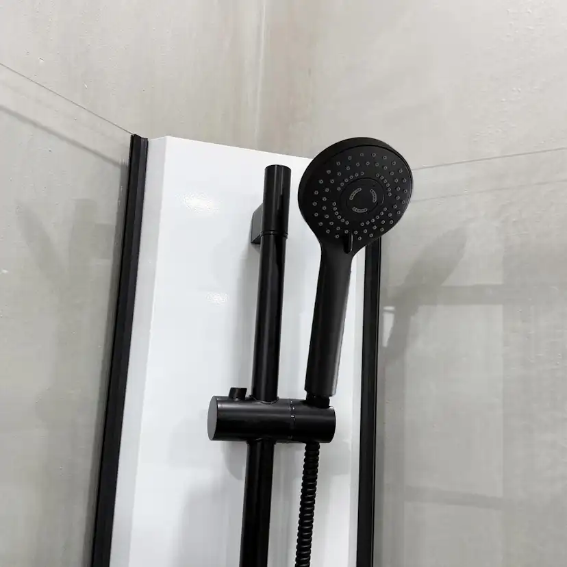Dusjkabinett Bathlife Betrakta 80x80 Svart/Hvit