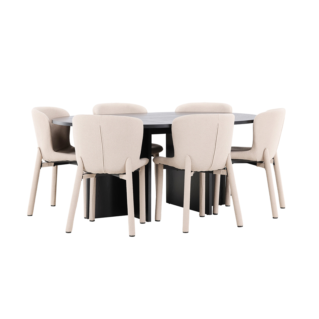 Spisegruppe Venture Home Strada Ø120 cm med 6st Astoria Spisestoler