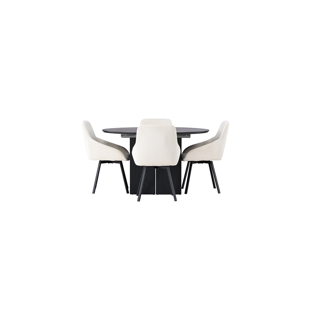 Spisegruppe Venture Home Matilda med 4 Rosie Stoler