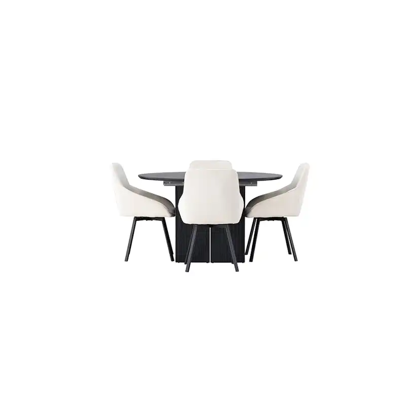 Spisegruppe Venture Home Matilda med 4 Rosie Stoler