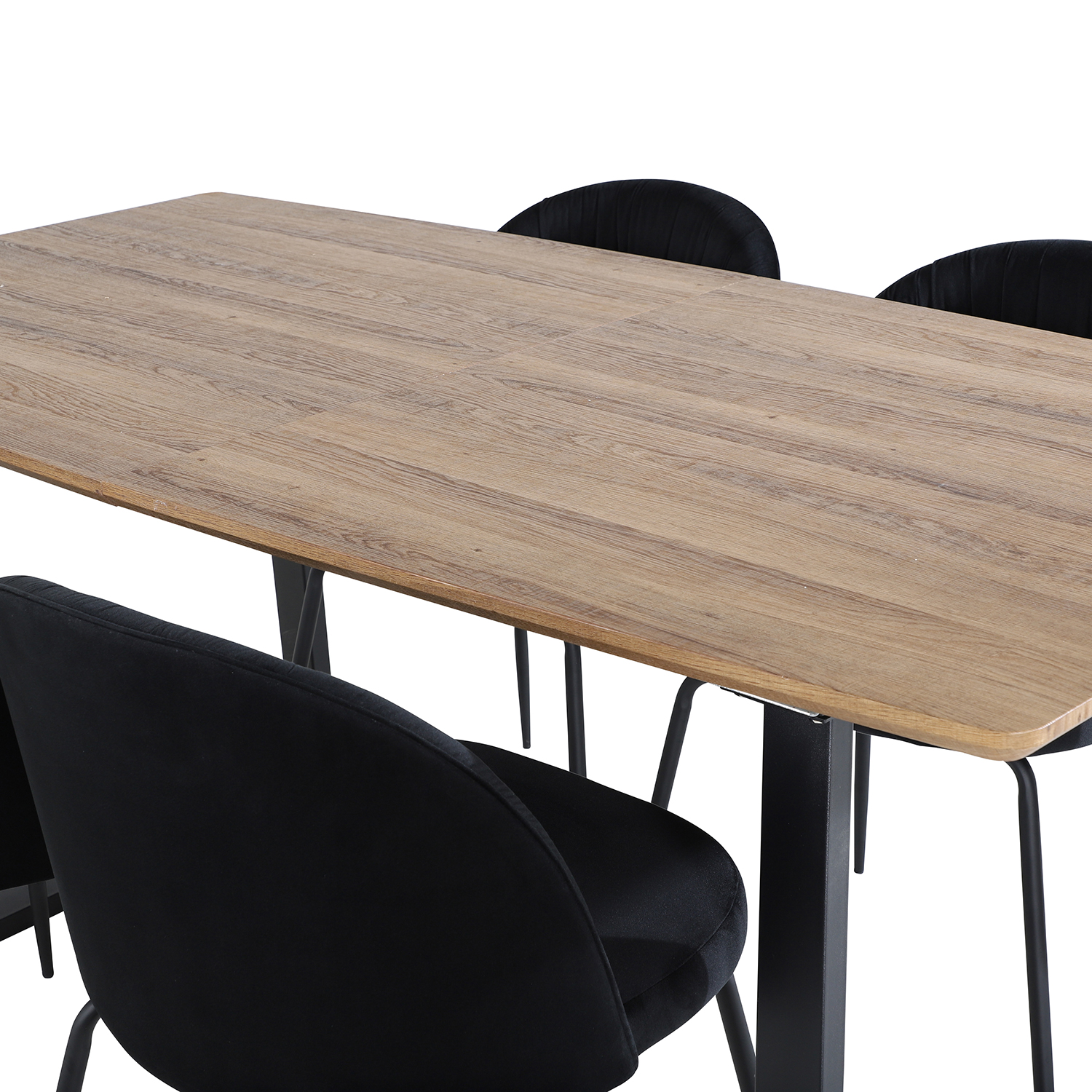 Spisegruppe Venture Home Ina med 4 Wrigley Stoler Fløyel