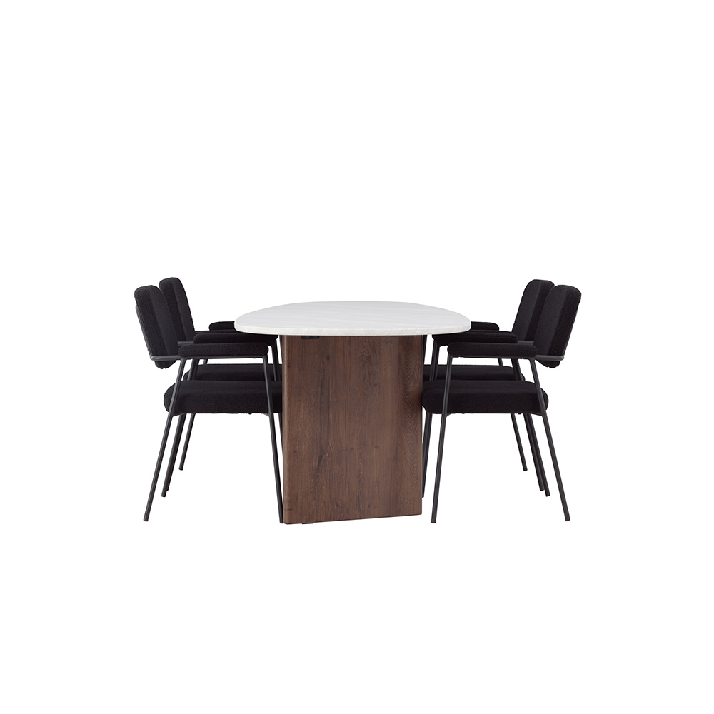 Spisegruppe Venture Home Grönvik med 4 Yesterday Stoler