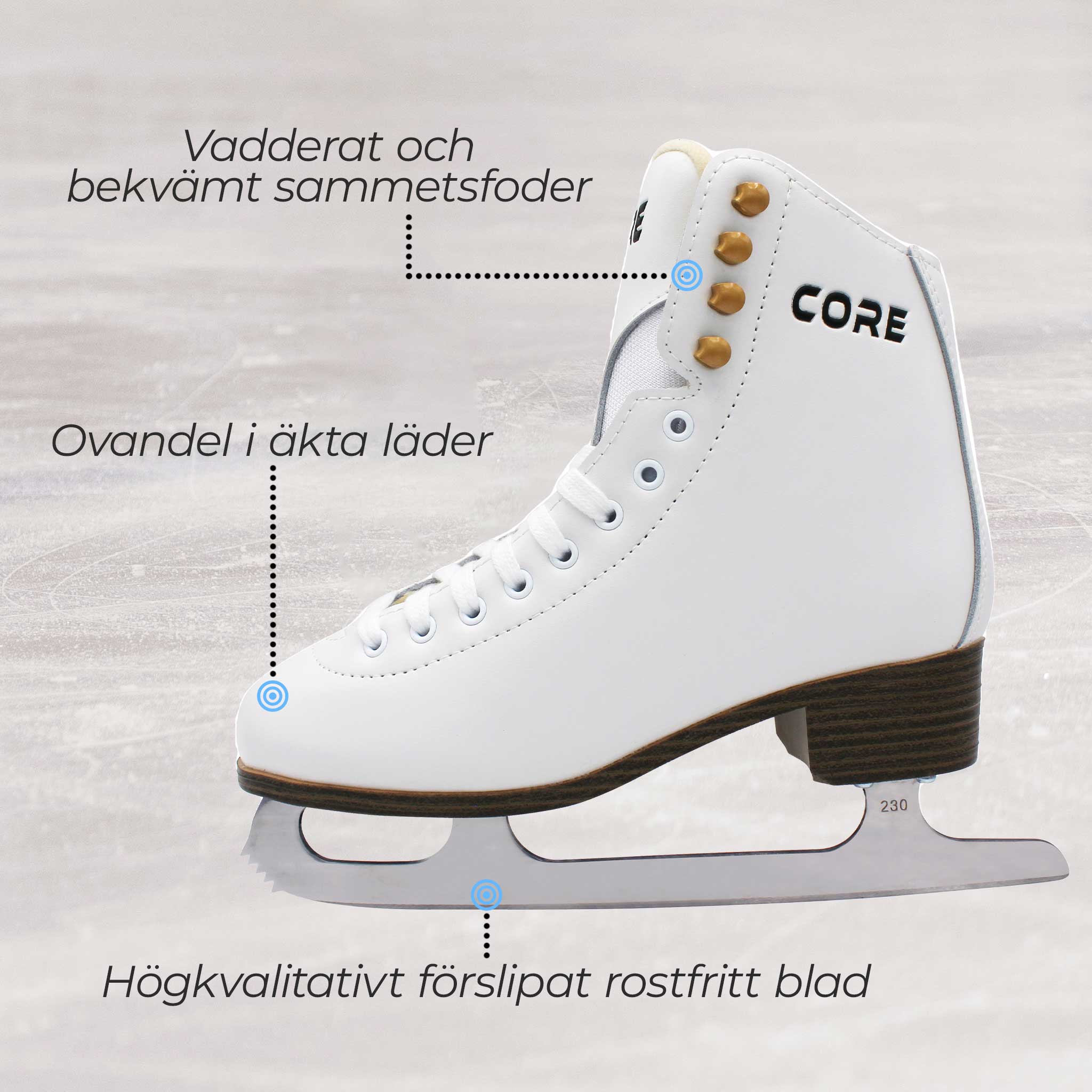 Kunstløpskøyter Core Hvit