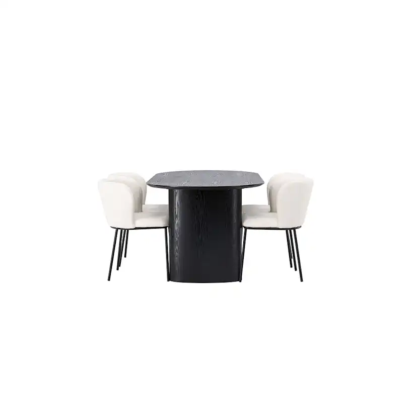 Spisegruppe Venture Home Isolde med 4 stk Edina Stoler