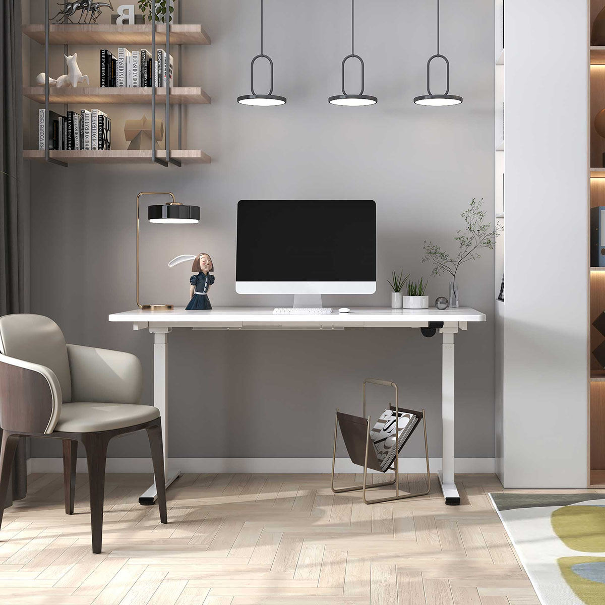 Skrivebord Lykke M100 140x70 cm Hev- og Senkbar