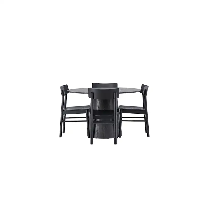 Spisegruppe Venture Home Lanzo Ø120 cm med 4 stk Montros Stoler
