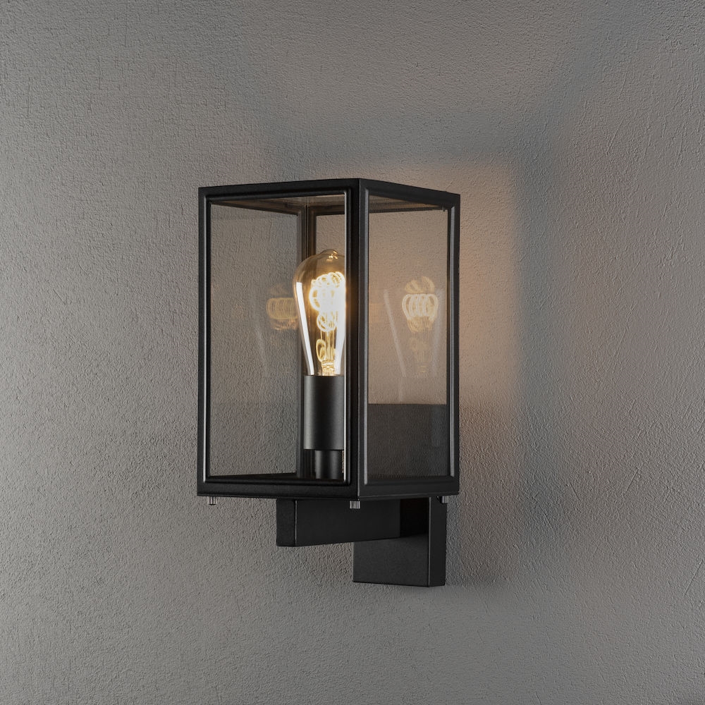 Vegglampe Gnosjö Konstsmide Carpi E27 Sort Opp/Ned