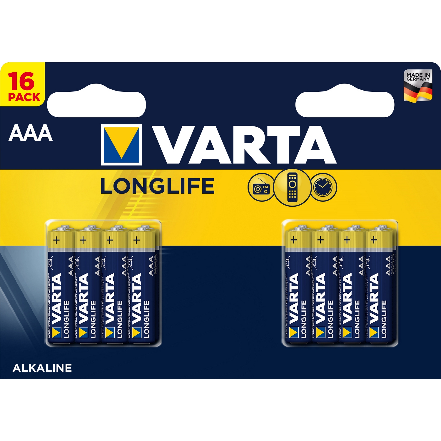 Batterier Varta Longlife AAA 16-pk