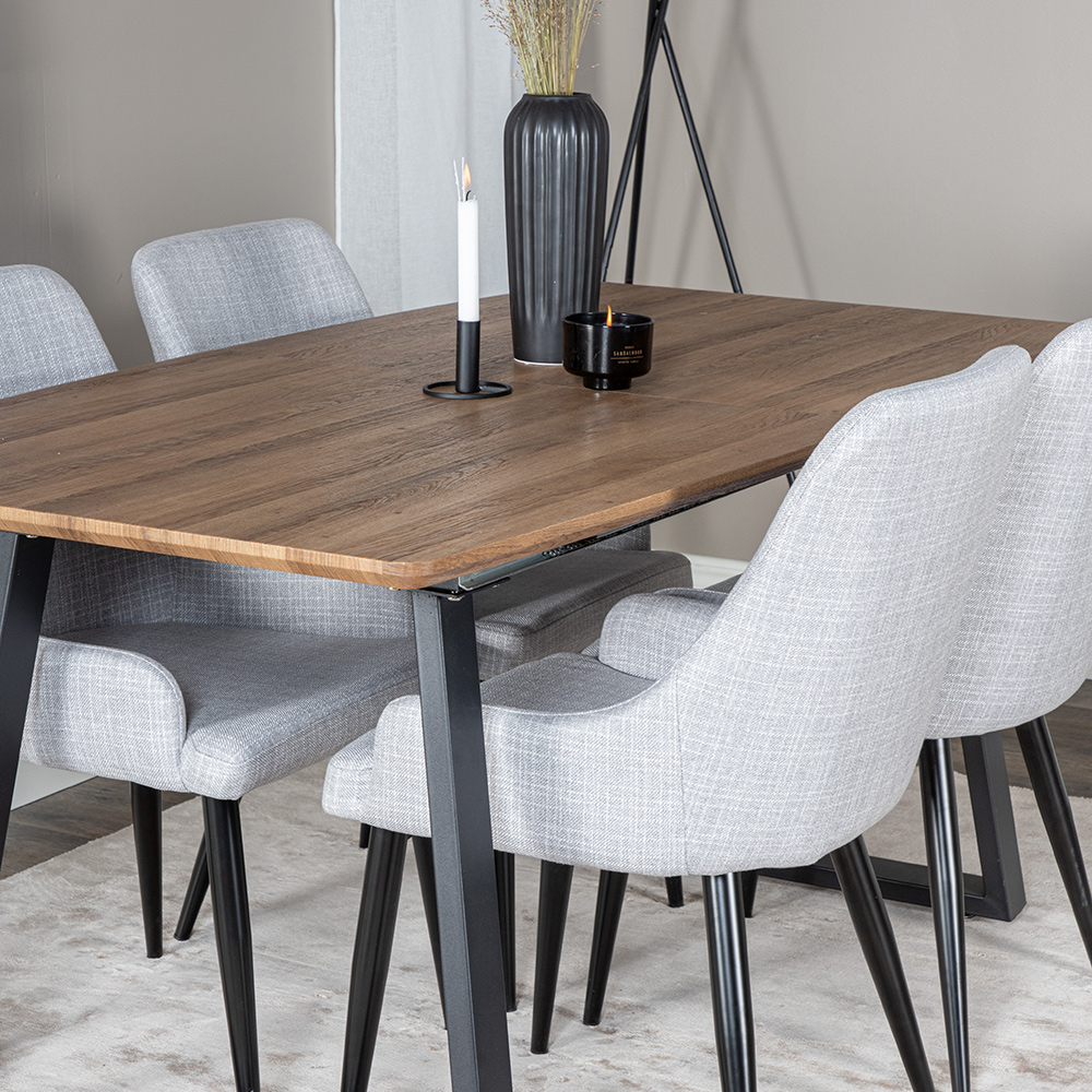 Spisegruppe Venture Home Ina med 4 Plake Stoler