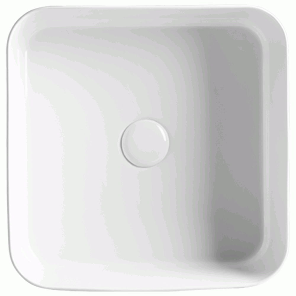 Tvättställ Lavabo Mate Slim 400x400 mm Vit Hvit