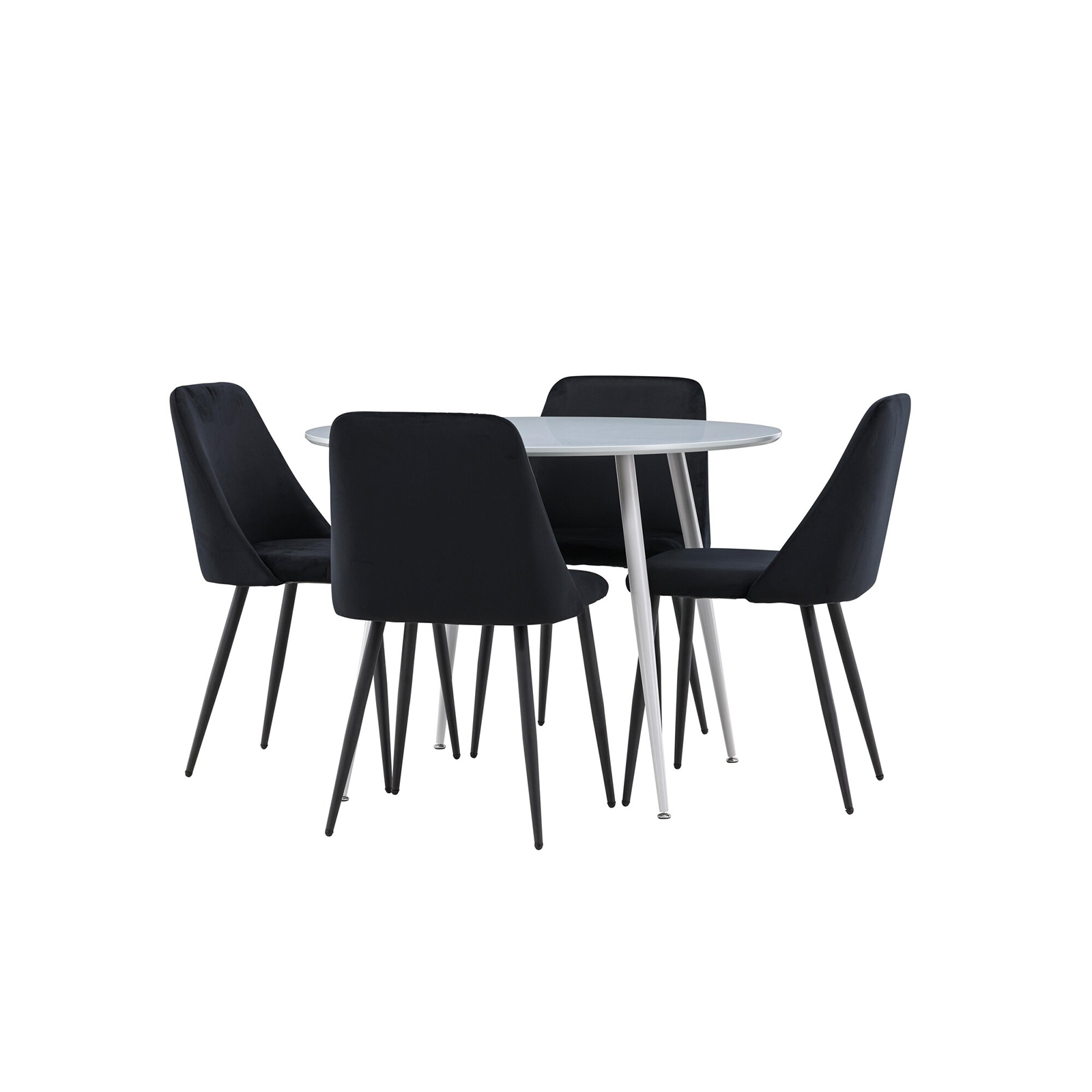 Spisegruppe Venture Home Plaza Ø100 med 4 stk Night Stoler