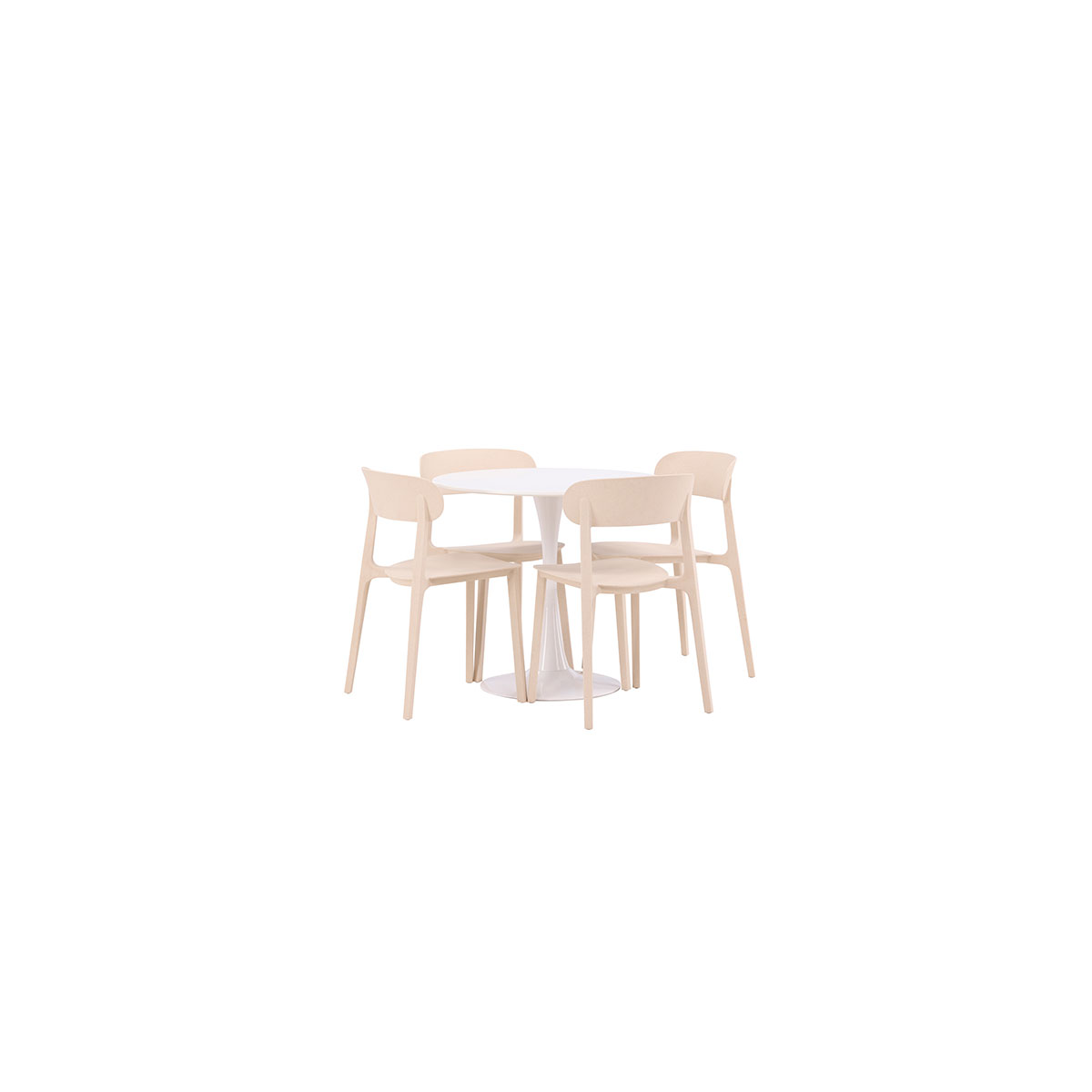 Spisegruppe Venture Home Hamden Ø80 cm med 4 Åstol Stoler
