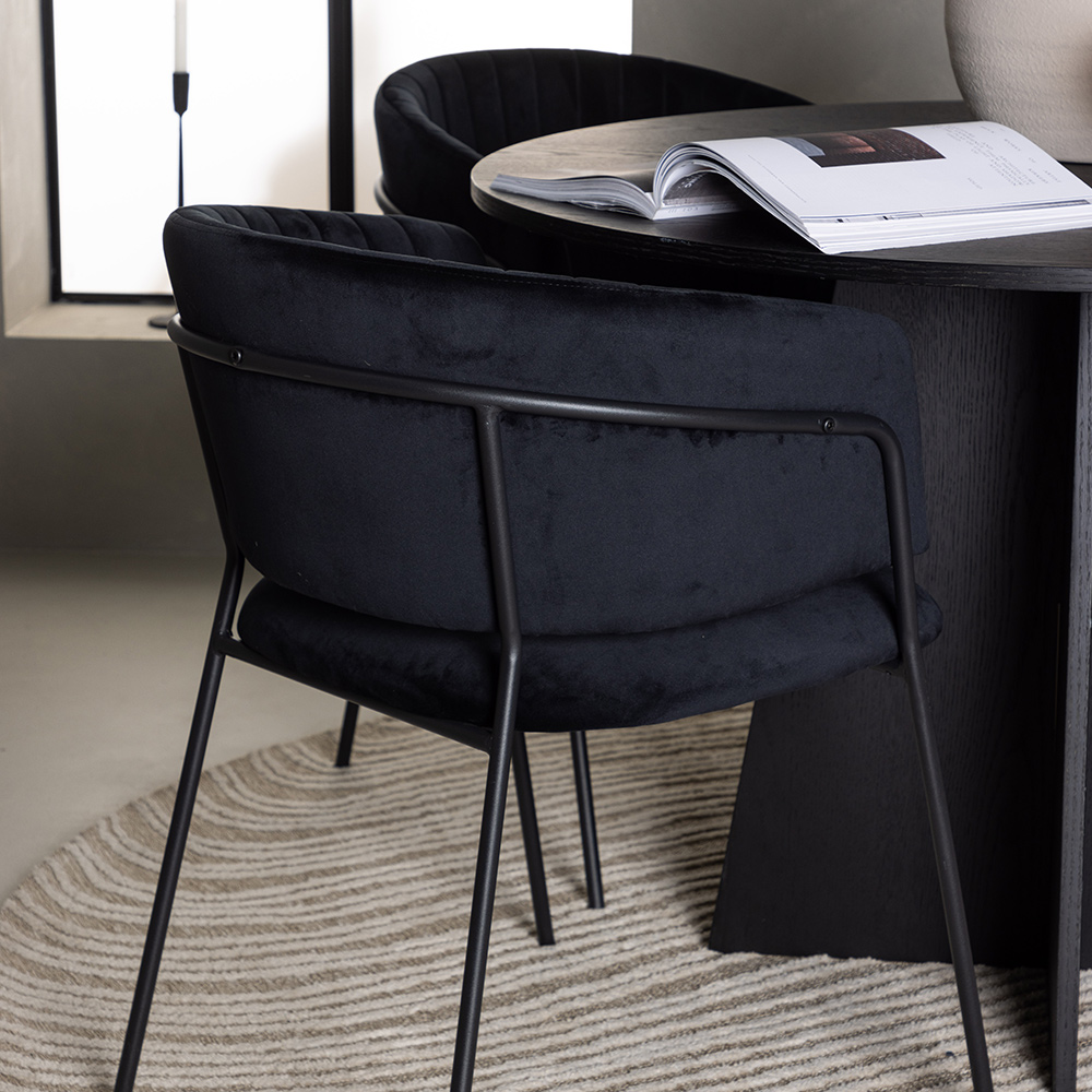 Spisegruppe Venture Home Bootcut Ø110 cm med 4 stk Selma Stoler
