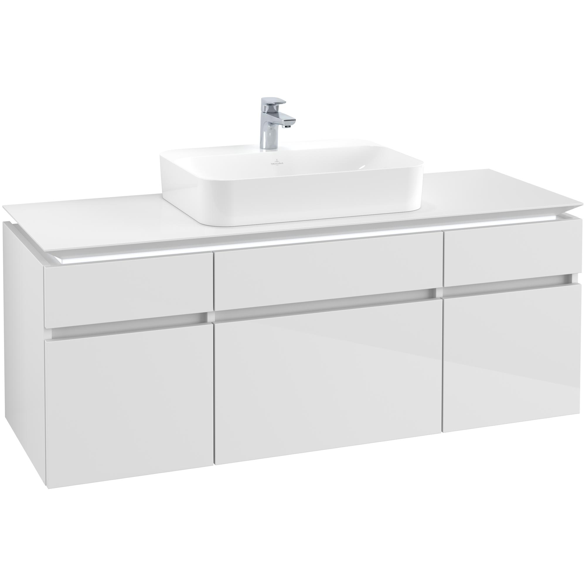 Tvättställsskåp Villeroy & Boch Legato med 5 Lådor för Ytmonterat Tvättställ från Finion & Memento | badrum - badrumsmobler - tvattstallsskap-och-kommod | KakelKungen