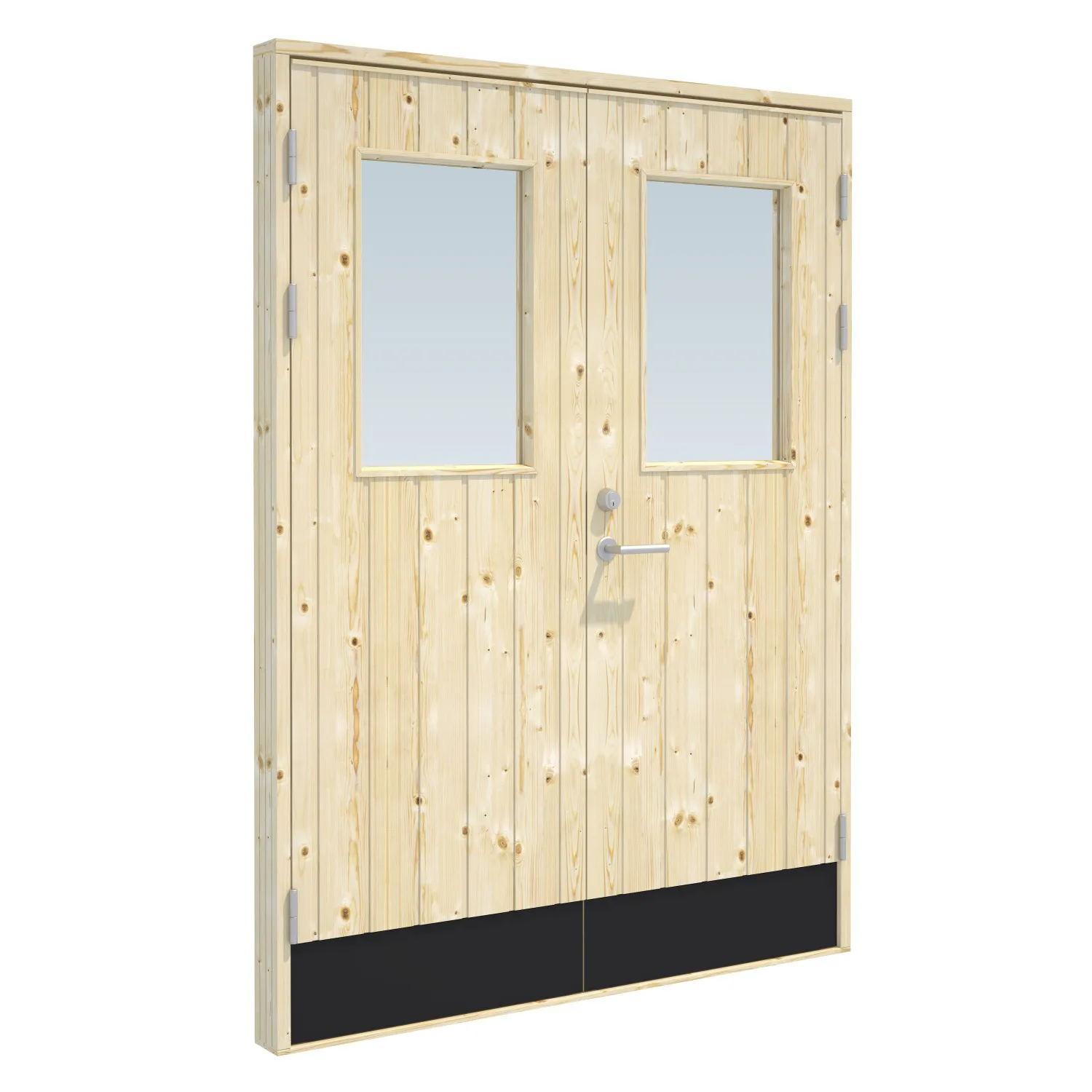 Boddør Palmako 18° Dobbel 130x200 H med Vindu