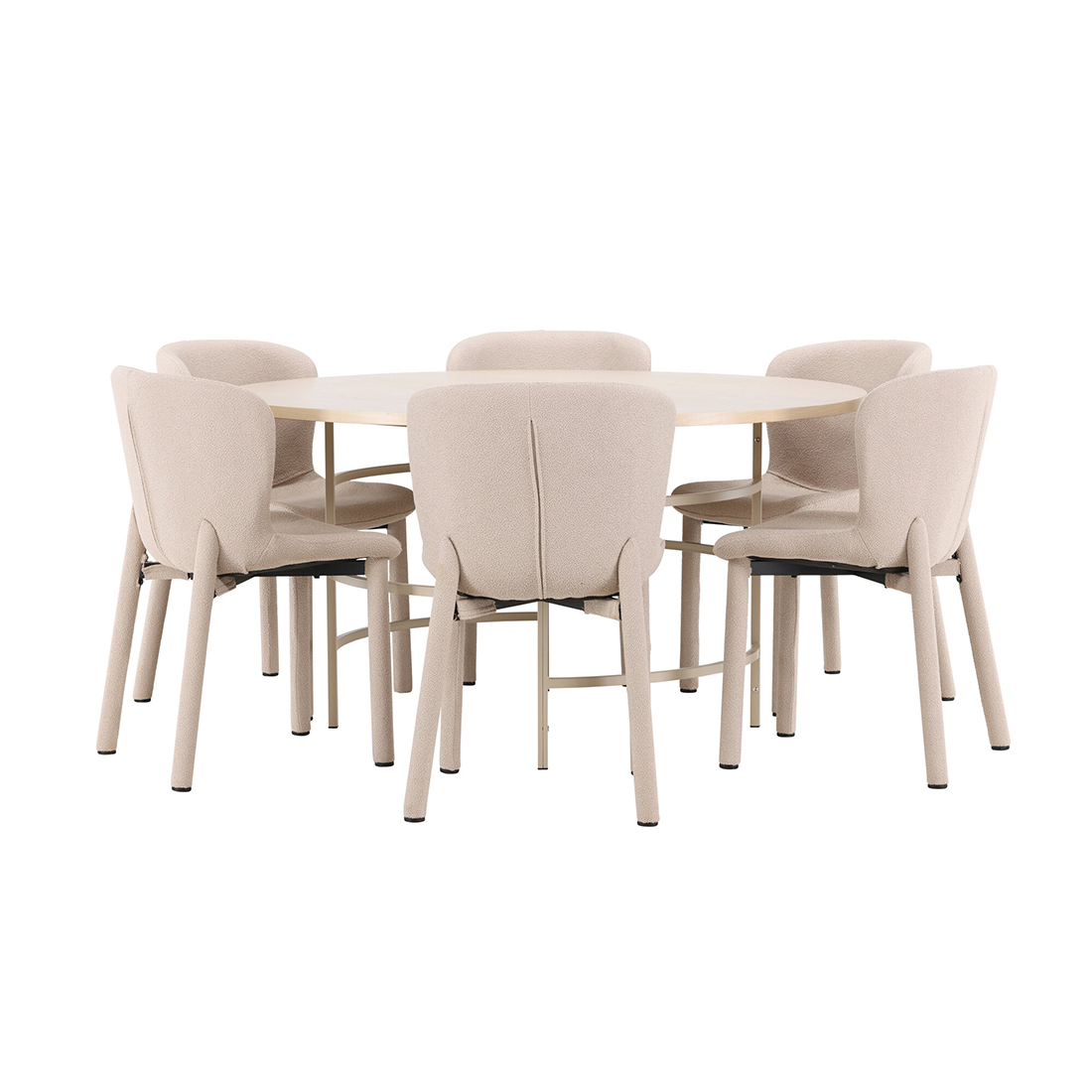 Spisegruppe Venture Home Copenhagen Ø140 cm med 6st Astoria Spisestoler