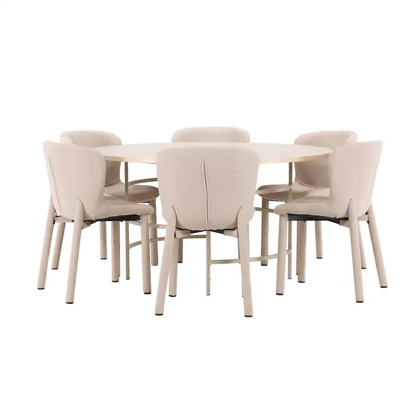 Spisegruppe Venture Home Copenhagen Ø140 cm med 6st Astoria Spisestoler