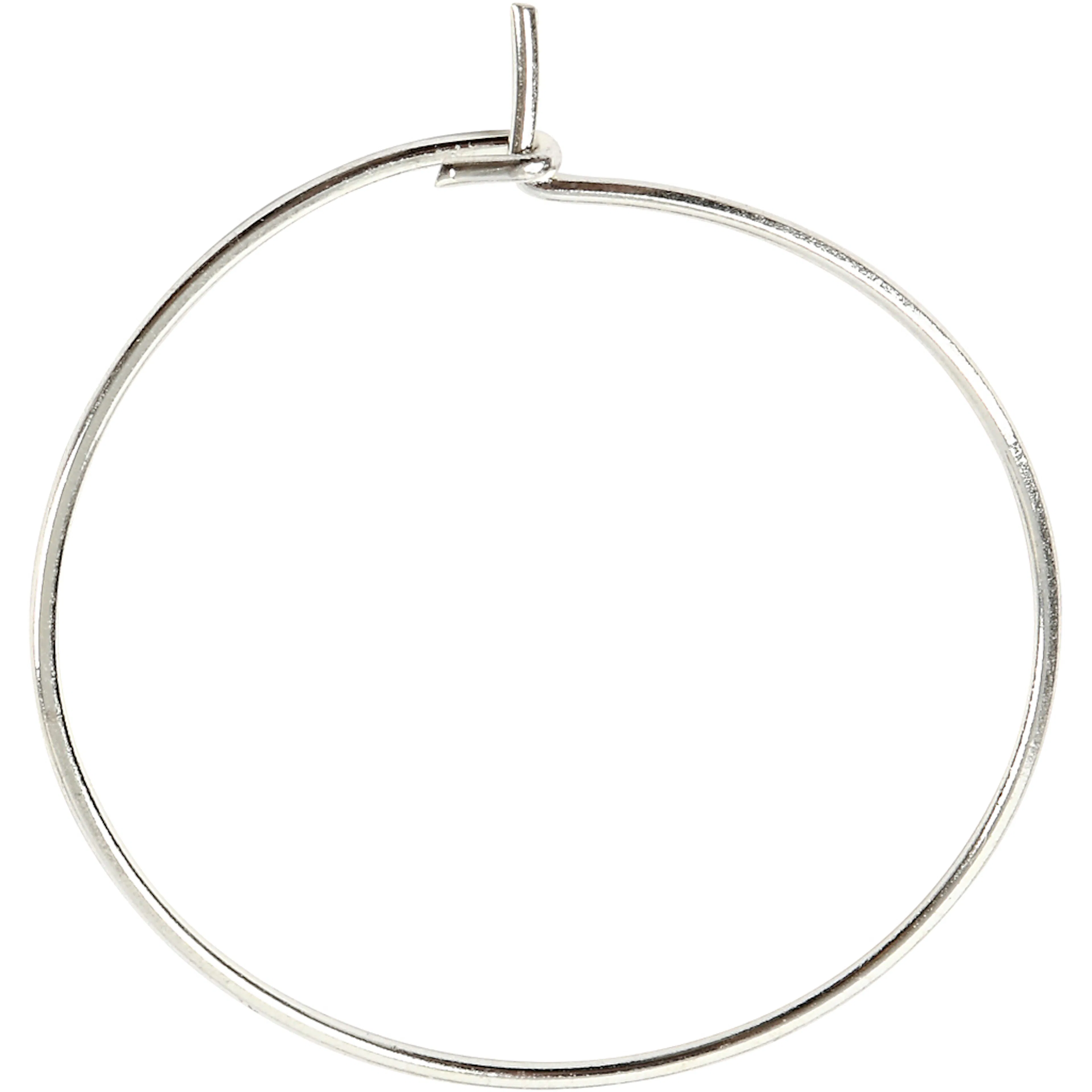 Kreoler, försilvrad, Dia. 20 mm, 8 st./ 1 förp. Sølvforgylt