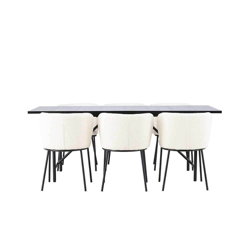 Spisegruppe Venture Home Astrid med 6 Edina Stoler