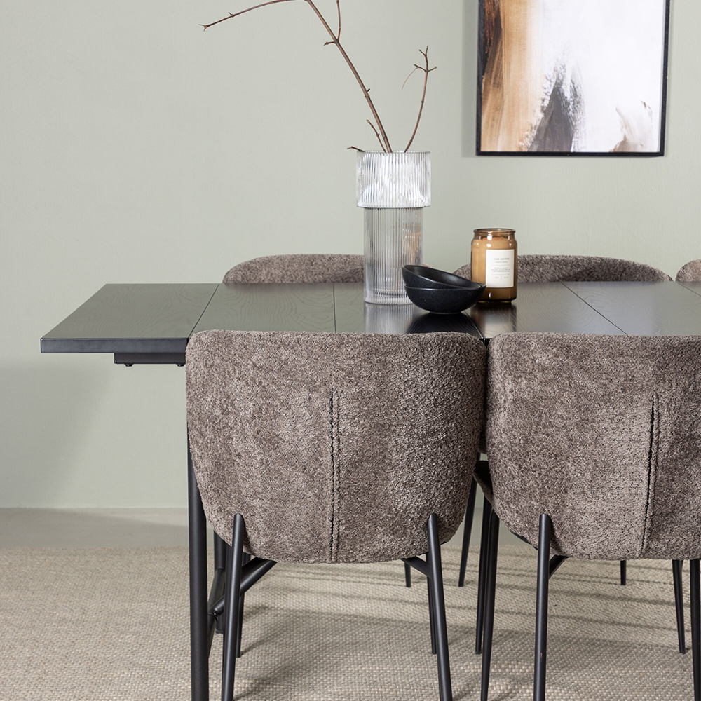 Spisegruppe Venture Home Astrid med 6 Modesto Stoler
