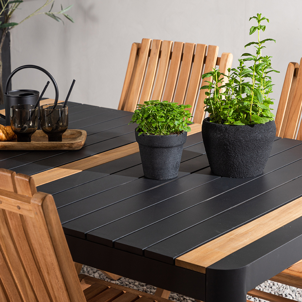 Spisegruppe Venture Home Togo 150x100 cm med 4 Ghana Stoler