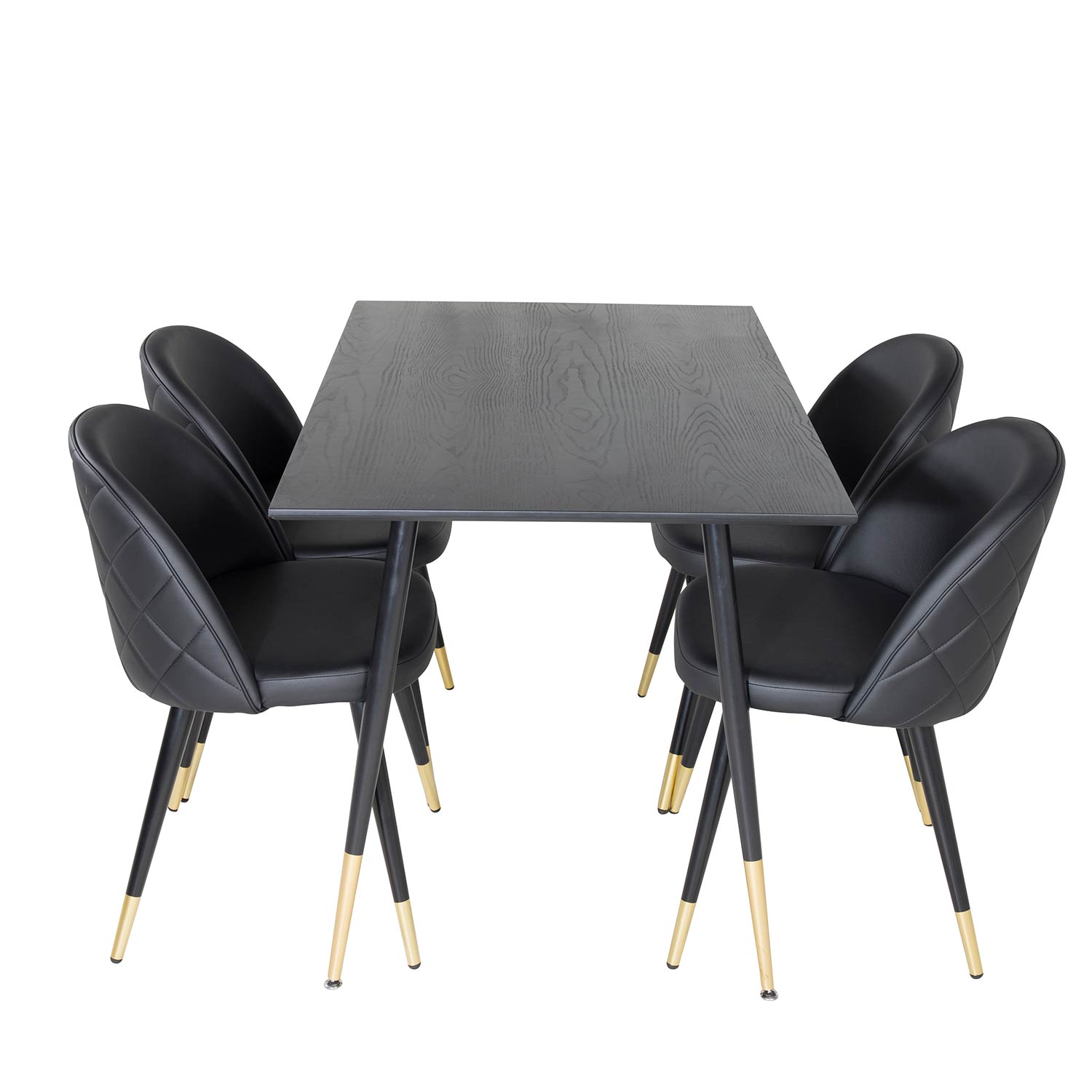 Spisegruppe Venture Home Dipp med 4 Velvet Stoler