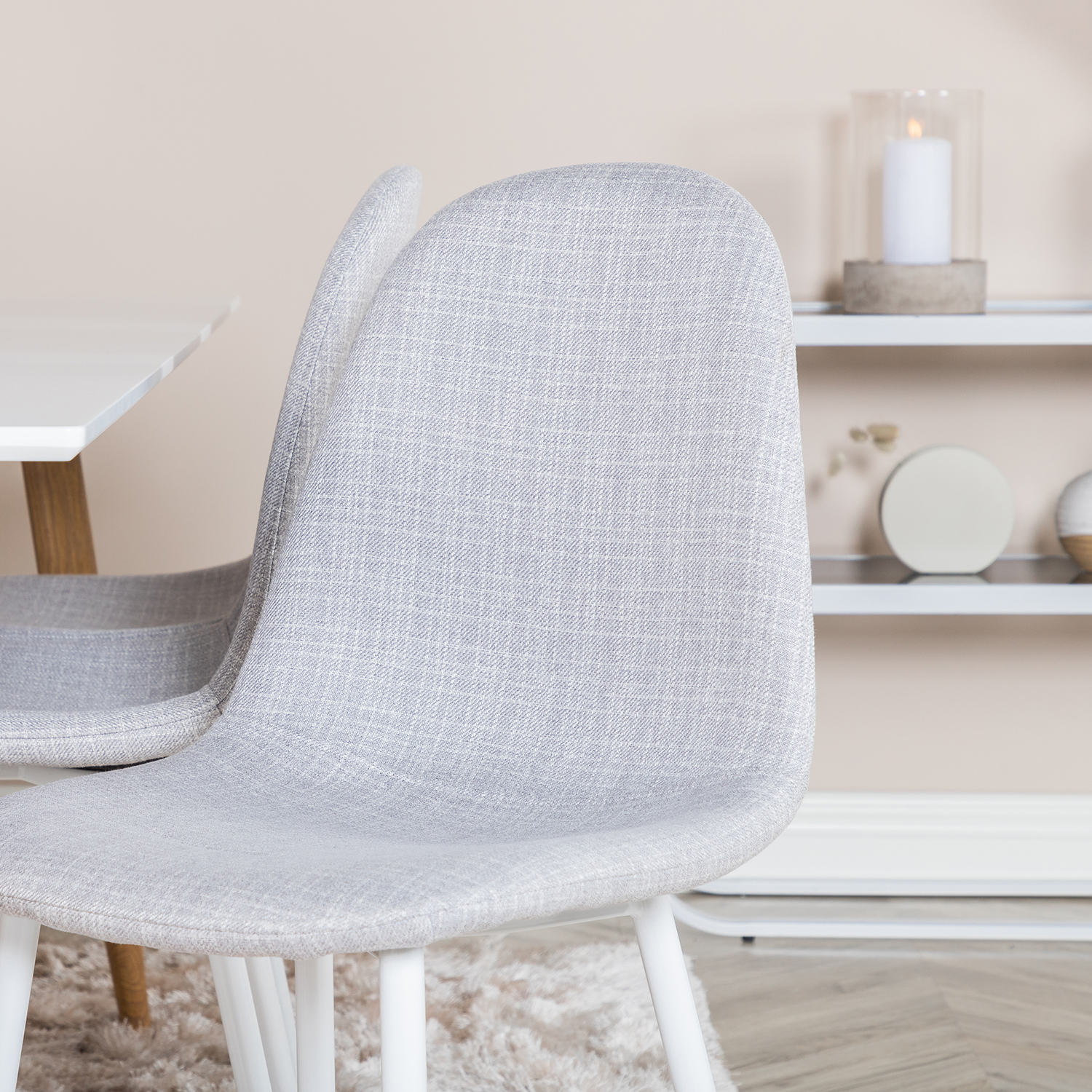 Spisegruppe Venture Home Pobbie 180 med 6 Stoler Polyester