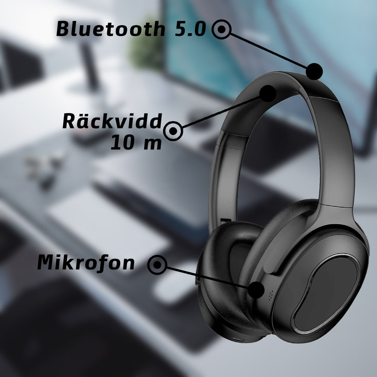 Hodetelefoner Kuura Bass Pro Around-ear Støyreduserende