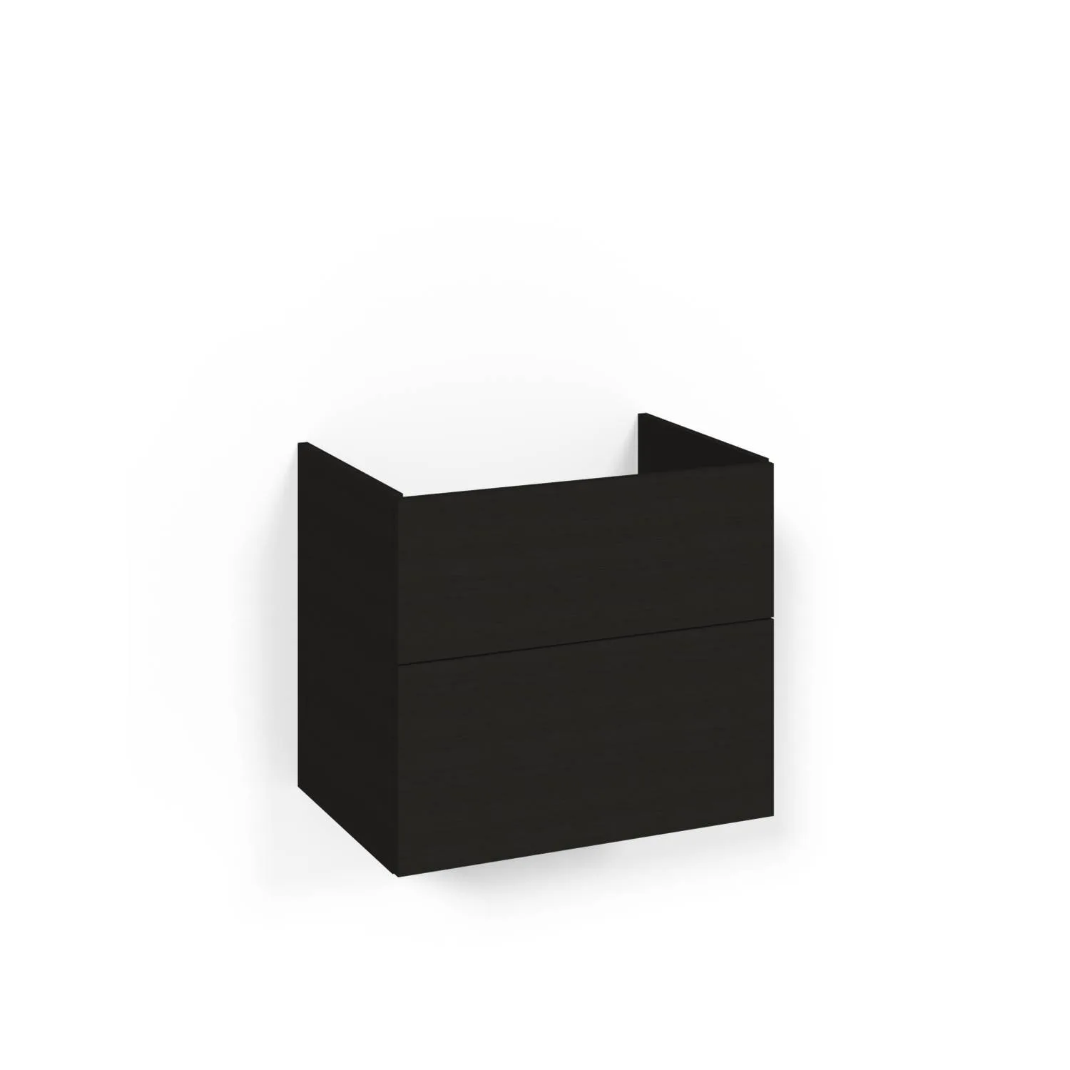 Crown Udel 60x45 Sv.Ek 2L Psh Bredd: 600, Svart Ek, Handtag: Push-Open