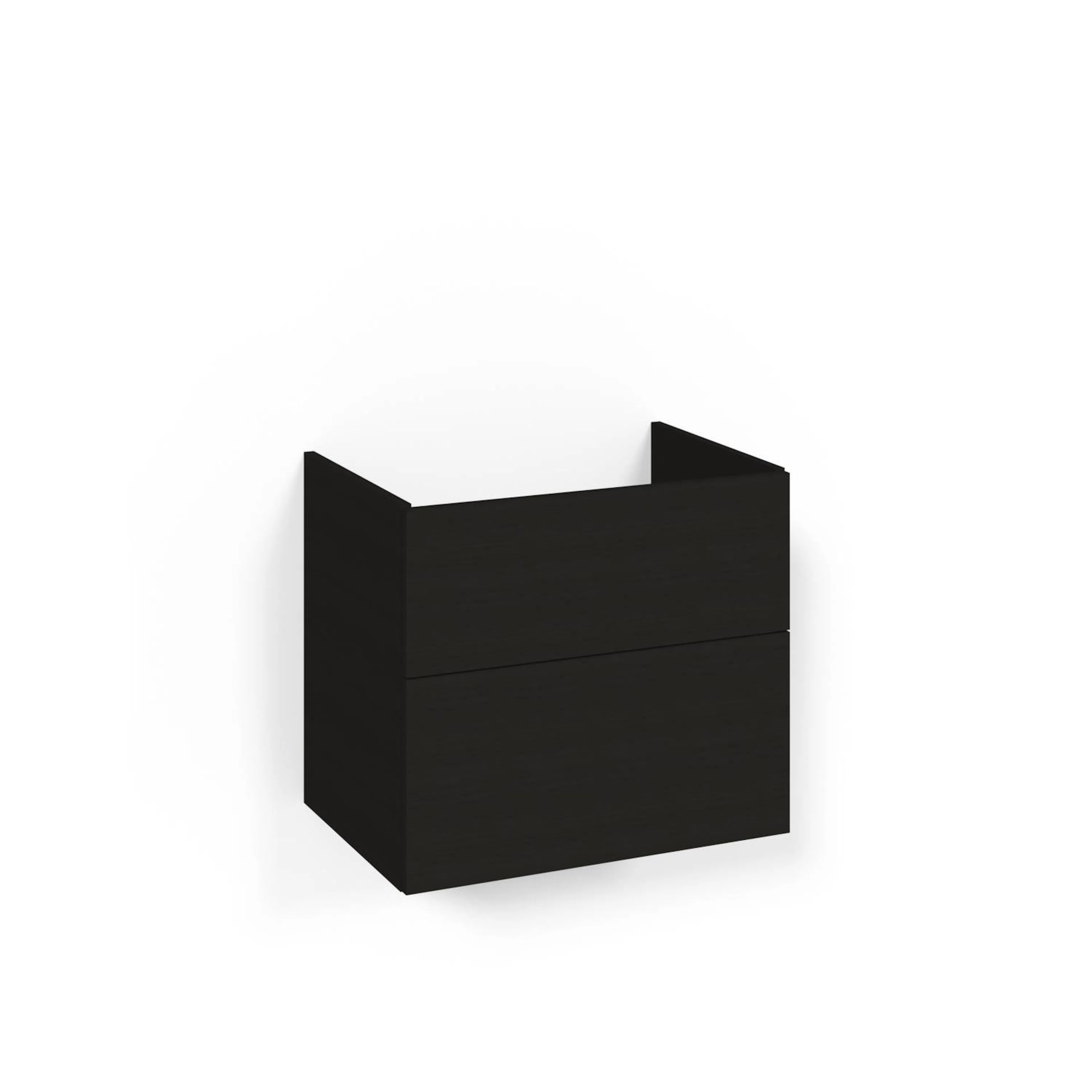 Crown Udel 60x45 Sv.Ek 2L Psh Bredd: 600, Svart Ek, Handtag: Push-Open