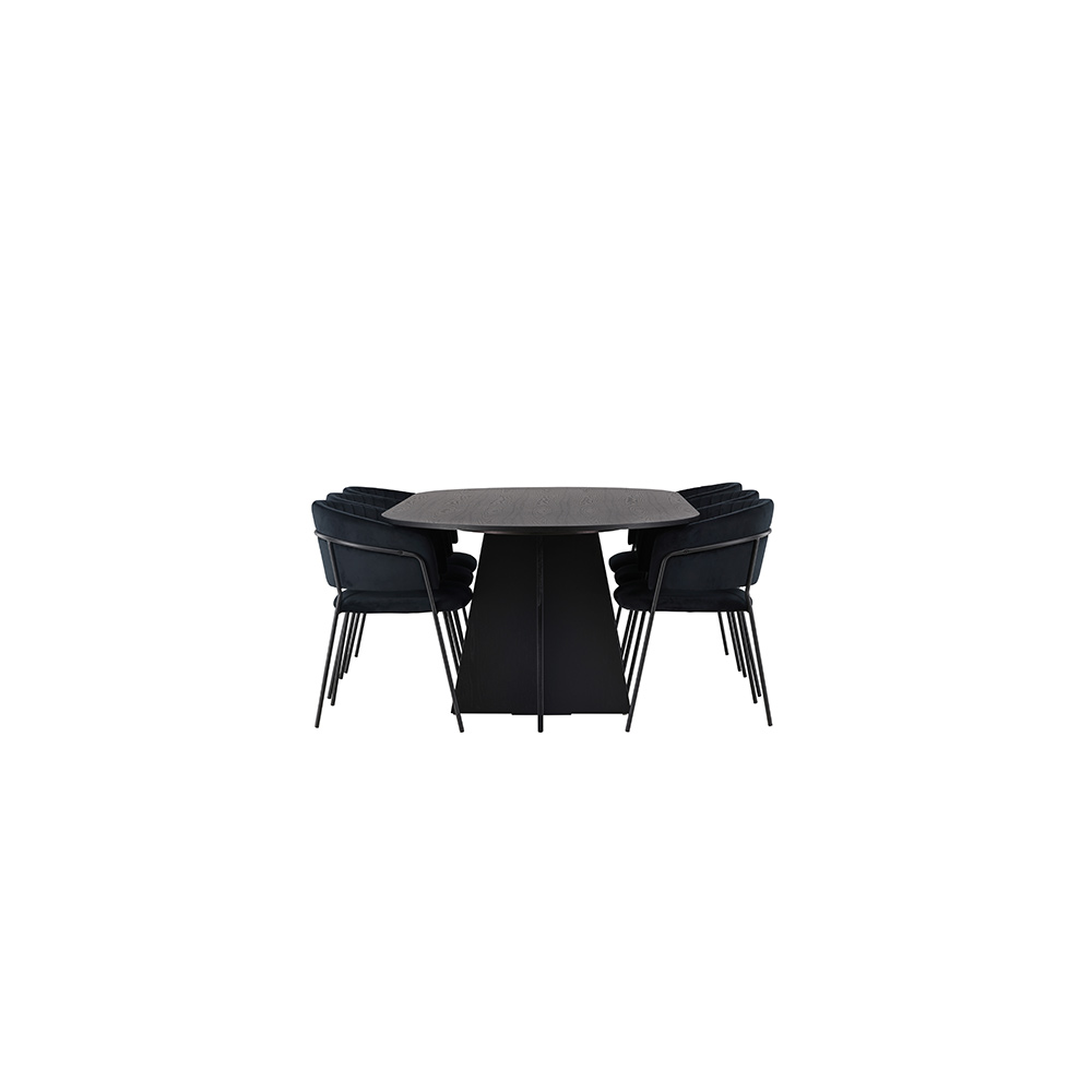 Spisegruppe Venture Home Bootcut med 6 stk Selma Stoler