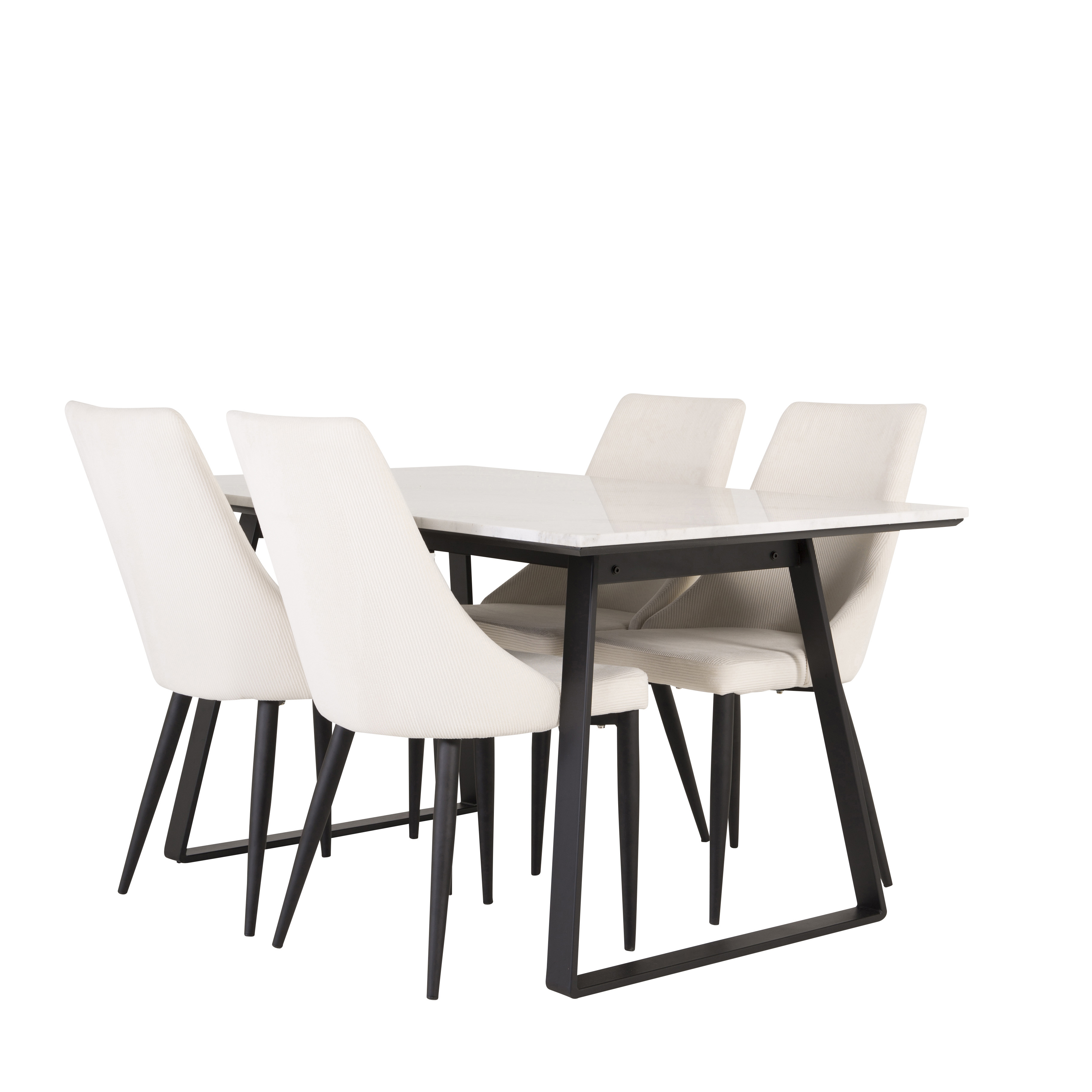 Spisegruppe Venture Home Estelle 140 med 4 Laura Stoler ManchEstelle