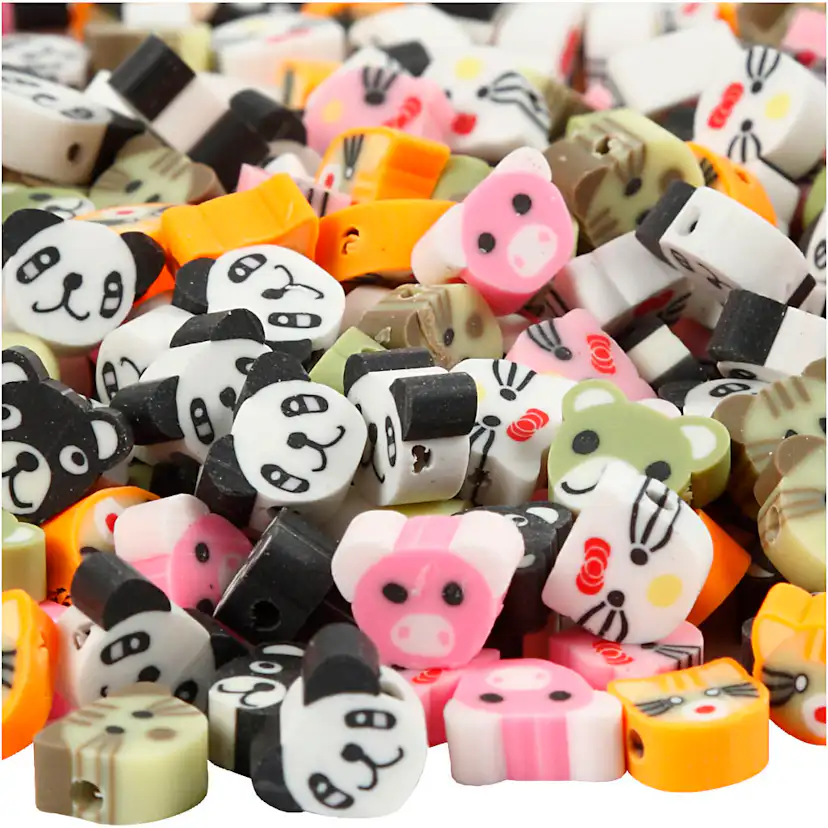 Figurperler Creativ Company Dyr D 10 mm Hullstr 1,5 mm 200 Ass/1 Pk