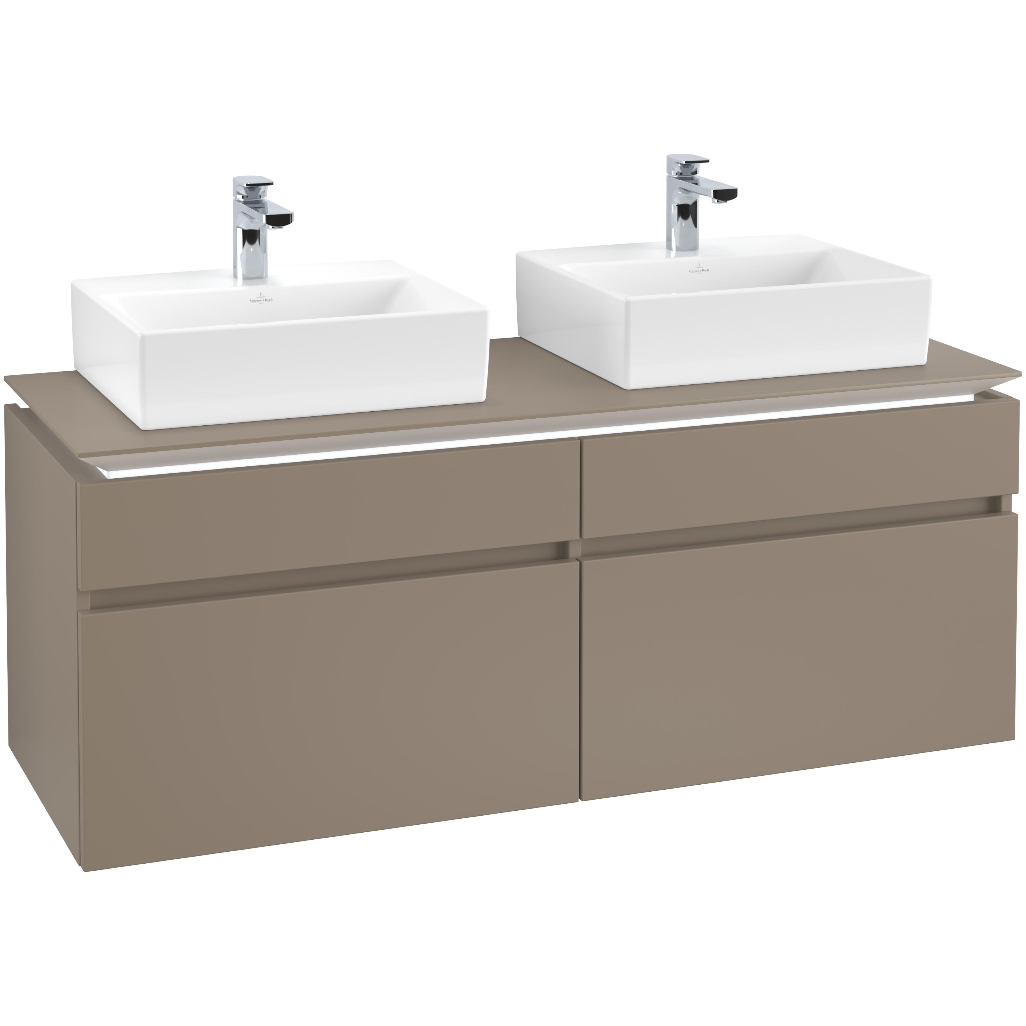 Tvättställsskåp Villeroy & Boch Legato 1400 med 4 Lådor för Två Tvättställ | badrum - badrumsmobler - tvattstallsskap-och-kommod | KakelKungen